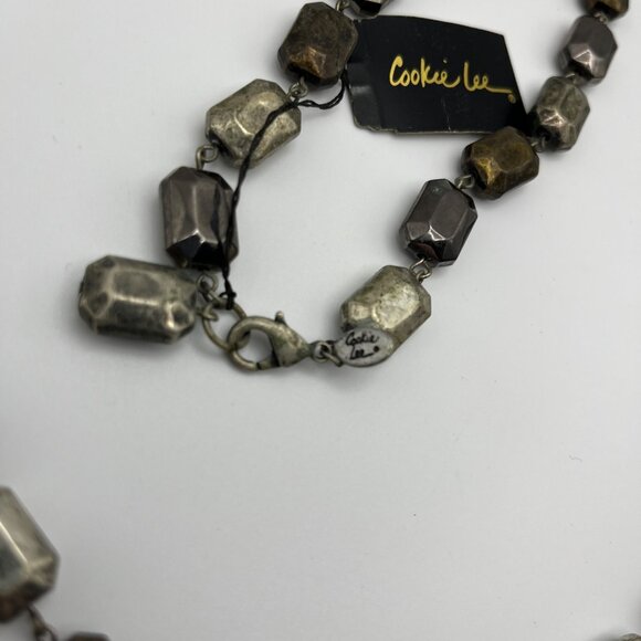 Cookie Lee Multi-Tone Beaded Necklace Adjustable Wear 4 Ways Lobster Clasp NEW - Picture 5 of 6